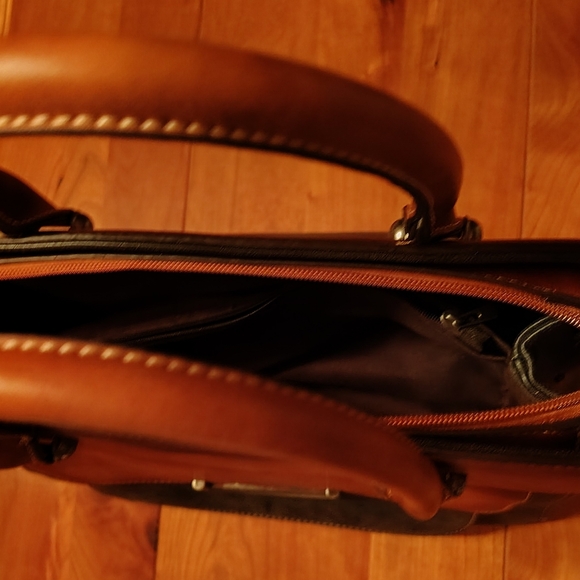 Hema Bags Travel Satchel Brown And Dark Gray Pre Owned - Picture 6 of 6